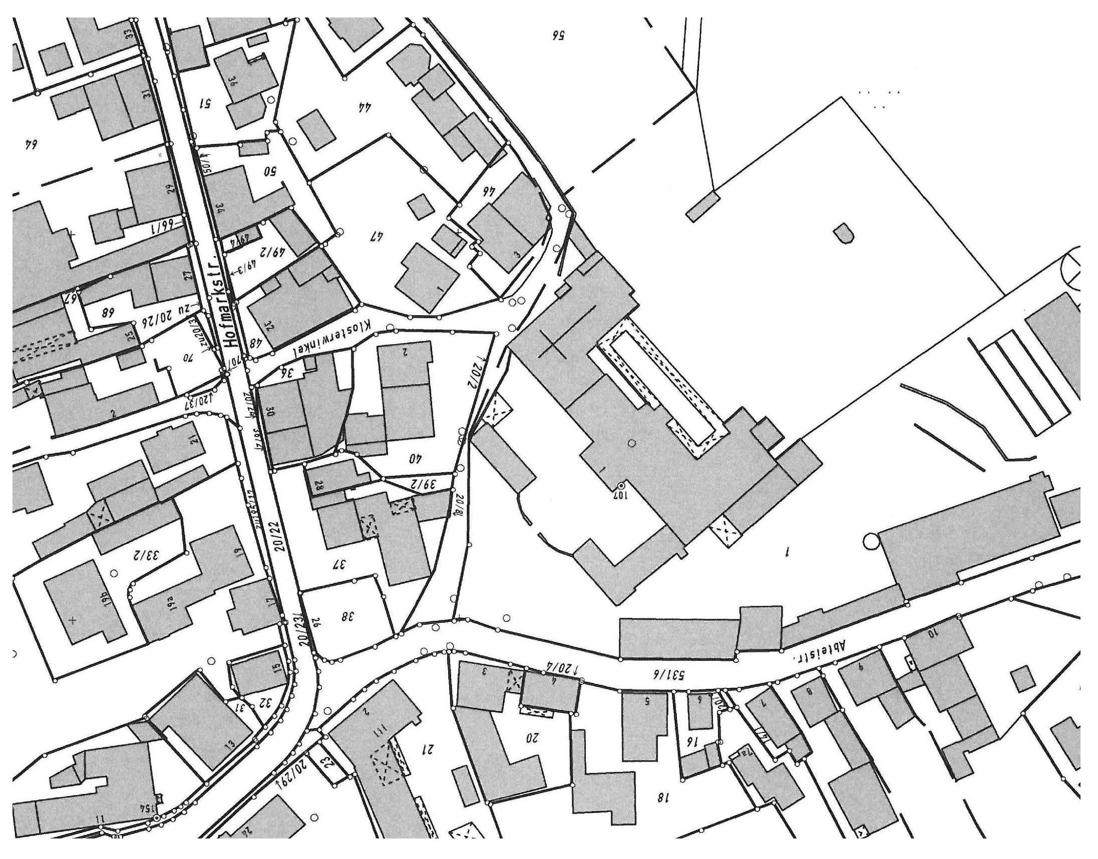 Bild 3: Lage Klosteranlage im Ort Thyrnau Bild 3: Lage Klosteranlage im Ort Thyrnau