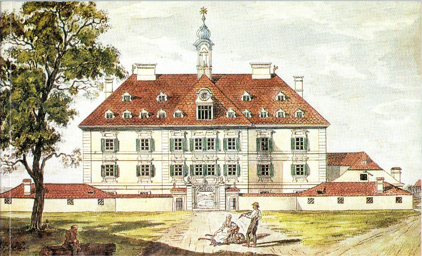 Bild 7: Ehemaliges Jagdschloss Thyrnau, Kolorierter Kupferstichvon Johann Lorenz Rugendas, um 1825 Bild 7: Ehemaliges Jagdschloss Thyrnau, Kolorierter Kupferstichvon Johann Lorenz Rugendas, um 1825