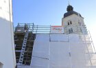 Im September war Baubeginn für die Außenrenovierung der Wallfahrtskirche Mariä Himmelfahrt auf dem Bogenberg.