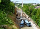 PA-OU-Vilshofen: Betonarbeiten an der Talbrücke im Galgenbergtobel im Juni 2021. 