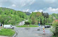 Der Kreisverkehr auf der B 533 in Grafenau ist wieder freigegeben.