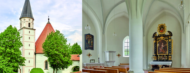 Filialkirche St. Magdalena in Hausbach nach der Restaurierung Filialkirche St. Magdalena in Hausbach nach der Restaurierung