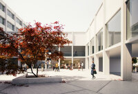 Blick in den geplanten Innenhof, der als zentraler Platz Treffpunkt für Studierende, Universitätsangehörige und Konzertbesucher werden soll. Blick in den geplanten Innenhof, der als zentraler Platz Treffpunkt für Studierende, Universitätsangehörige und Konzertbesucher werden soll.