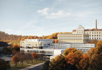 Ansicht des geplanten Universitätsneubaus in der "Neuen Mitte" von Passau