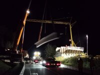 Nachtschicht für die neue Brücke