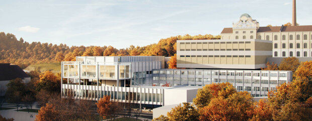 Ansicht des geplanten Universitätsneubaus in der "Neuen Mitte" von Passau