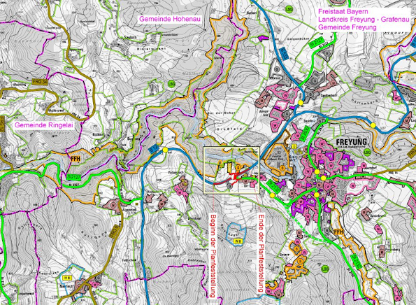 Ausbau der Kreuzung bei Freyung-Ort. Ausbau der Kreuzung bei Freyung-Ort.
