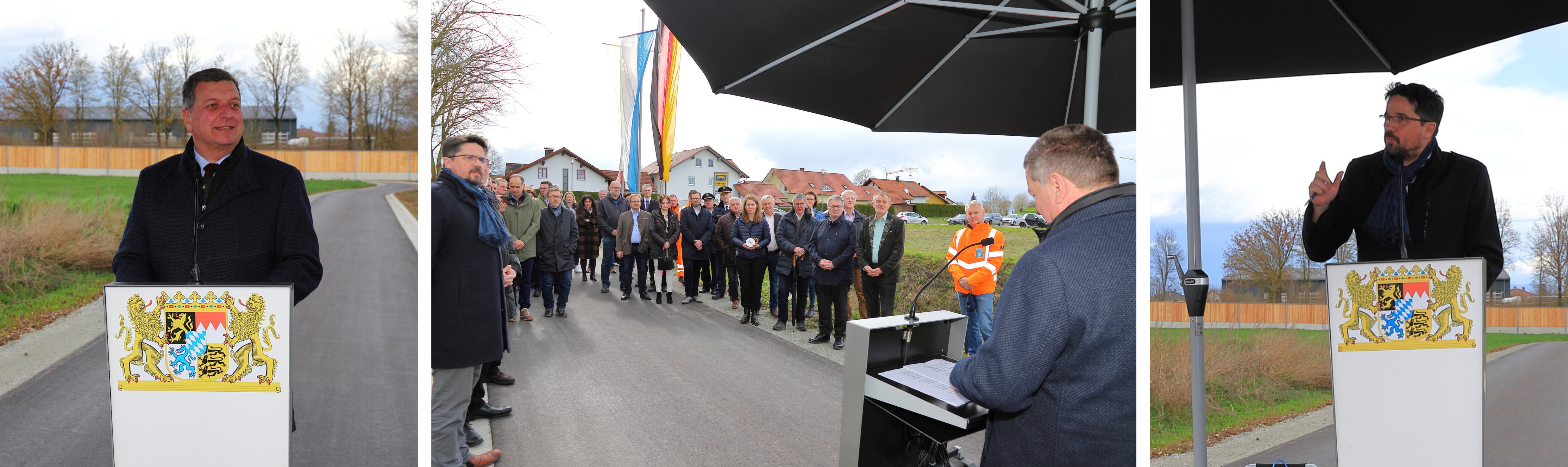 Informationen zum neuen Geh- und Radweg gaben Verkehrsminister Christian Bernreiter (l.) und Bürgermeister Adalbert Hösl (r.)