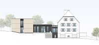 Erweiterungsbau für LKA Wegscheid - Ansicht Ost Erweiterungsbau für LKA Wegscheid - Ansicht Ost