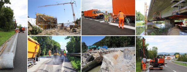 Für Brücken- und Straßenbaustellen sind die Voraussetzungen derzeit ideal. Darum finden sich auf zahlreichen Straßen aktuell Baustellen. Für Brücken- und Straßenbaustellen sind die Voraussetzungen derzeit ideal. Darum finden sich auf zahlreichen Straßen aktuell Baustellen.